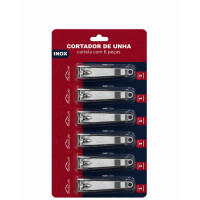 CORTADOR DE UNHA INOX GDE 7,5CM CART C/6 PÇS MR450